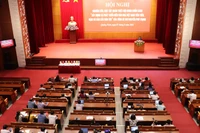 Quang cảnh Hội nghị nghiên cứu học tập, quán triệt nội dung cuốn sách của Tổng Bí thư Nguyễn Phú Trọng.