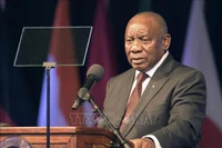 Tổng thống Nam Phi Cyril Ramaphosa phát biểu khai mạc Hội nghị Ngoại trưởng Nhóm Các nền kinh tế phát triển và mới nổi hàng đầu thế giới (G20) diễn ra tại Nam Phi. Ảnh: TTXVN phát