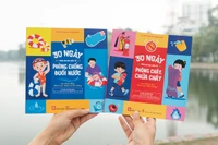 Bộ sách “30 ngày cùng em học hiểu về phòng cháy chữa cháy” và “30 ngày cùng em học hiểu về phòng chống đuối nước”. (Ảnh: Đinh Tị Books)
