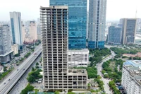 Dự án tòa nhà "Trung tâm điều hành và giao dịch thương mại Vicem". (Ảnh: Báo Công an Nhân dân)