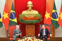 Tổng Bí thư Tô Lâm tiếp Tổng thống Cộng hòa Liên bang Brazil Luiz Inácio Lula da Silva. (Ảnh: ĐĂNG KHOA) 