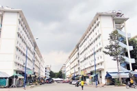 Khu nhà ở xã hội Becamex Hòa Lợi, thành phố Thủ Dầu Một, tỉnh Bình Dương. (Ảnh: Vũ Nguyên)