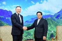 Thủ tướng Phạm Minh Chính tiếp Bộ trưởng Nông nghiệp, Chủ quyền lương thực và Lâm nghiệp Italia Francesco Lollobrigida. (Ảnh: Trần Hải)
