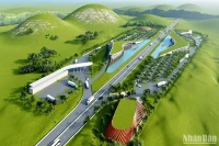 Phối cảnh một trạm dừng nghỉ trên đường cao tốc bắc-nam.