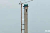 Đài Kiểm soát không lưu (ATCT) Long Thành đã hoàn thành phần bê-tông cốt thép đến cos 107,88m, vượt tiến độ kế hoạch hai tháng.