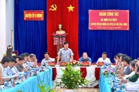 Đoàn công tác của Bí thư Tỉnh ủy Cà Mau làm việc với Ban Thường vụ Huyện U Minh và Thới Bình sáng 20/3.