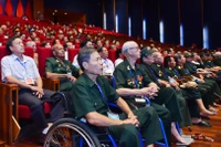 Các đại biểu thương binh dự Hội nghị tri ân người có công với cách mạng năm 2024. (Ảnh: THỦY NGUYÊN)
