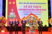 Lễ kỷ niệm 40 năm thành lập thị xã (nay là thành phố Tam Điệp).
