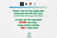 Tiết kiệm hơn 428 nghìn kW giờ điện trong 1 giờ hưởng ứng Chiến dịch Giờ Trái đất 2024