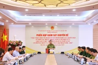 Chủ nhiệm Ủy ban Quốc phòng và An ninh Lê Tấn Tới phát biểu khai mạc.