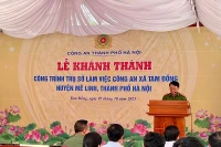 Lễ khánh thành trụ sở Công an xã Tam Đồng (Mê Linh, thành phố Hà Nội).