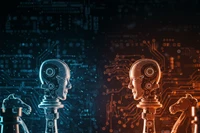 Những đột phá trong cách vận hành của DeepSeek đang thách thức vị thế nổi trội về AI của Mỹ. Ảnh minh họa do Gemini AI tạo ra.