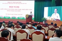 Đồng chí Trịnh Việt Hùng, Bí thư Tỉnh Thái Nguyên phát biểu chỉ đạo hội nghị.