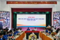 Toàn cảnh Diễn đàn "Nâng cao chất lượng công tác phát triển Đảng trong học sinh".