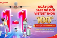 Chào năm mới 2025, du xuân may mắn cùng Vietjet với vé bay giảm 100% 