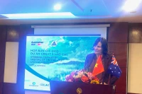 Đại diện Australia phát biểu ý kiến tại lễ khởi động sáng 8/5.