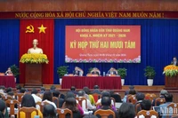 Quang cảnh kỳ họp thứ 28, Hội đồng nhân dân tỉnh Quảng Nam khóa 10, nhiệm kỳ 2021-2026.