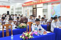 Các đại biểu dự Đại hội Đảng bộ Hải đội 411, Lữ đoàn 995 Hải quân.