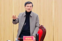 Đồng chí Đoàn Minh Huấn, Ủy viên Trung ương Đảng, Bí tỉnh Tỉnh ủy Ninh Bình nhấn mạnh về vai trò của ngành công nghiệp văn hóa tại hội nghị. (Ảnh: Đức Lam)