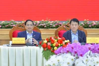 Thủ tướng Chính phủ Phạm Minh Chính và Bộ trưởng Công an Lương Tam Quang đồng chủ trì Hội nghị đảm bảo an ninh, trật tự phục vụ phát triển kinh tế-xã hội các tỉnh Tây Nguyên. (Ảnh: Thanh Giang)