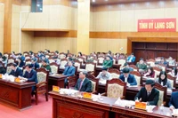 Lãnh đạo chủ chốt của tỉnh Lạng Sơn dự hội nghị tổng kết công tác kiểm tra, giám sát, và kỷ luật của Đảng.