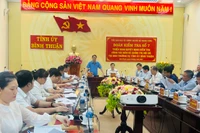 Đoàn kiểm tra số 7 của Tiểu Ban bảo vệ chính trị nội bộ Trung ương làm việc với Tỉnh ủy Bình Thuận.