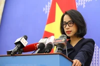 Người Phát ngôn Bộ Ngoại giao Phạm Thu Hằng trả lời câu hỏi của phóng viên trong nước và quốc tế. (Ảnh: Văn Điệp/TTXVN)