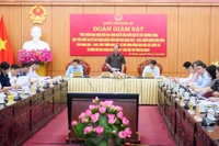 Phó Chủ tịch Quốc hội Trần Quang Phương phát biểu tại buổi làm việc với lãnh đạo tỉnh Hà Giang.
