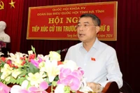 Đồng chí Lê Minh Hưng tiếp thu và giải trình một số vấn đề cử tri quan tâm.