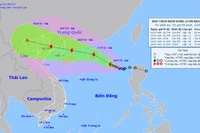 Vị trí và hướng di chuyển của bão số 1. (Nguồn: nchmf.gov.vn)