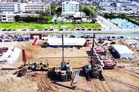 Thiết bị thi công phục vụ công trình xây dựng bệnh viện 1.200 giường tại Cà Mau.