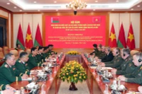 Đoàn đại biểu cấp cao Bộ Quốc phòng Việt Nam và Đoàn đại biểu cấp cao Bộ Quốc phòng Cộng hòa Belarus tiến hành Hội đàm.