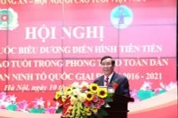 Đồng chí Nguyễn Thanh Bình, Chủ tịch Hội Người cao tuổi Việt Nam phát biểu khai mạc Hội nghị. 