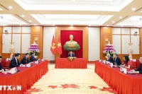 Tối 30/4/2025, tại Trụ sở Trung ương Đảng, Tổng Bí thư Tô Lâm điện đàm với Chủ tịch Hội đồng châu Âu António Costa. (Ảnh: Thống Nhất/TTXVN)