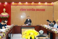 Phó Thủ tướng Chính phủ, Bộ trưởng Ngoại giao Bùi Thanh Sơn chủ trì buổi làm việc.