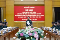 Đại tướng Phan Văn Giang chủ trì hội nghị. Ảnh: Bộ Quốc phòng