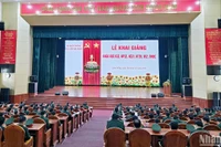 Quang cảnh lễ khai giảng.