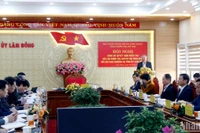 Phó Thủ tướng Thường trực Chính phủ Nguyễn Hòa Bình phát biểu ý kiến chỉ đạo các nội dung kiểm tra tại hội nghị. 