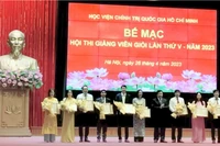 Lễ bế mạc, trao giải thưởng Hội thi giảng viên giỏi cấp học viện.