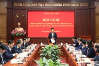 Đồng chí Nguyễn Duy Ngọc, Ủy viên Bộ Chính trị, Bí thư Trung ương Đảng, Chủ nhiệm Ủy ban Kiểm tra Trung ương chủ trì Hội nghị.