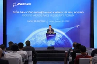 Giám đốc Boeing Vietnam Michael Nguyen chia sẻ cơ hội hợp tác ngành công nghiệp hàng không vũ trụ tại Diễn đàn Công nghiệp hàng không.