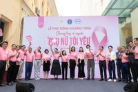 Đại diện các cơ quan, tổ chức tham gia phát động chương trình chung tay vì người phụ nữ tôi yêu