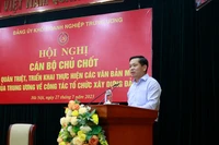 Đồng chí Nguyễn Long Hải phát biểu kết luận hội nghị.
