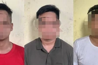 Nhóm phóng viên, cộng tác viên tại cơ quan công an. (Ảnh: Công an cung cấp)