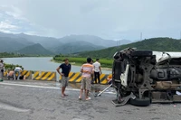 Hiện trường vụ tai nạn. (Ảnh: Công an cung cấp)
