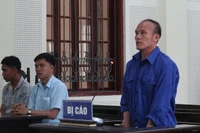 Bị cáo Lương Văn Bún tại phiên tòa.