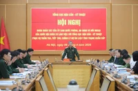 Toàn cảnh buổi làm việc tại Tổng cục Hậu cần-Kỹ thuật.