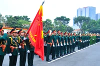 Quang cảnh lễ ra quân huấn luyện.