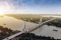 Phối cảnh cầu Tứ Liên. (Ảnh: Duy Linh)
