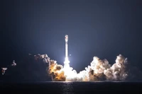 Tên lửa đẩy Jielong 3 đưa vệ tinh vào quỹ đạo. (Ảnh: Tân Hoa Xã)